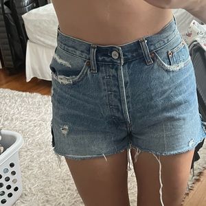 Abercrombie High Rise Jean Shorts